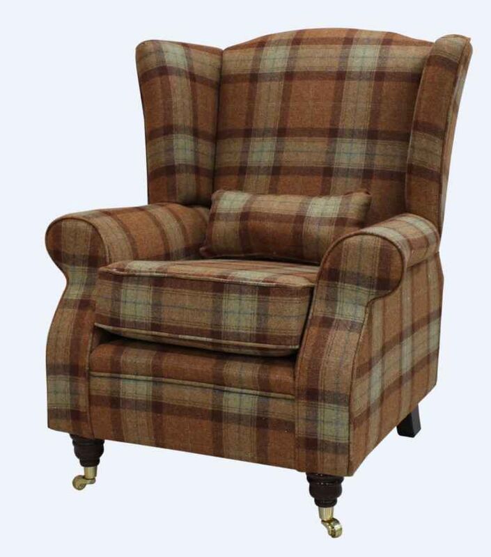 Product photograph of Arnold Wool Tweed Wing Chair Fireside High Back Armchair Skye Amp Hellip from Designer Sofas 4U