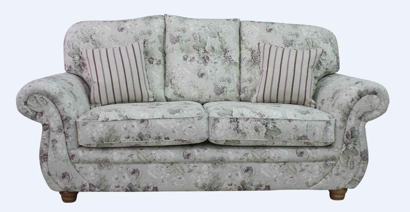 Product photograph of Claremont 3 Seater Sofa Settee Constance Heather Fabric from Designer Sofas 4U