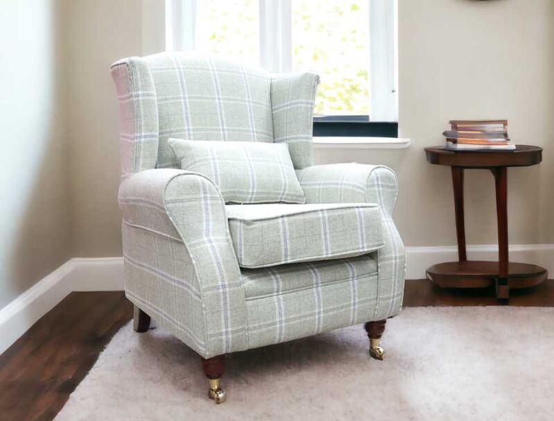 Product photograph of Sherlock Chair Fireside High Back Armchair Windowpane Check Amp Hellip from Designer Sofas 4U