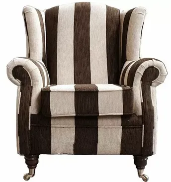 Fireside High Back Wing Chair Harrison Brown