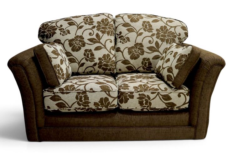 Galaxy 2 Seater Fabric Sofa Settee Upholstered In Meghan Brown