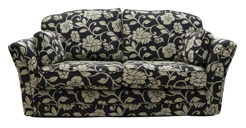 Product photograph of Galaxy 3 Seater Fabric Sofa Meghan Tobacco Brown Floral from Designer Sofas 4U