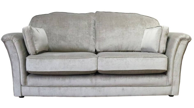 Product photograph of Galaxy 3 Seater Fabric Sofa Velluto Sage from Designer Sofas 4U