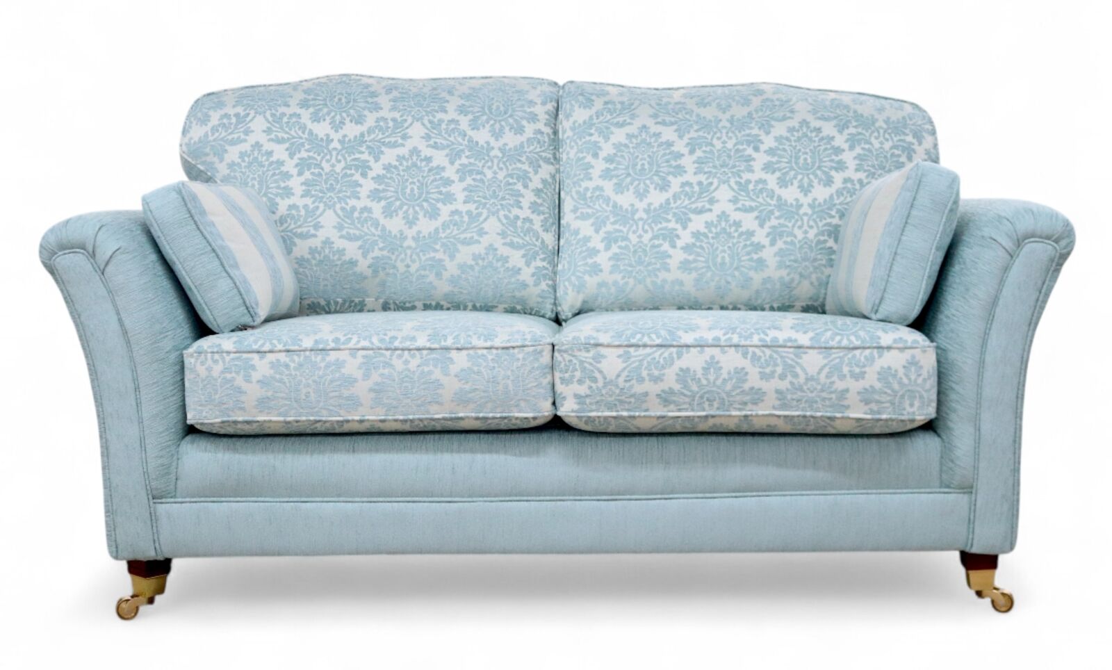Galaxy 3 Seater Sofa Upholstered Cadiz Duck Egg Blue Fabric