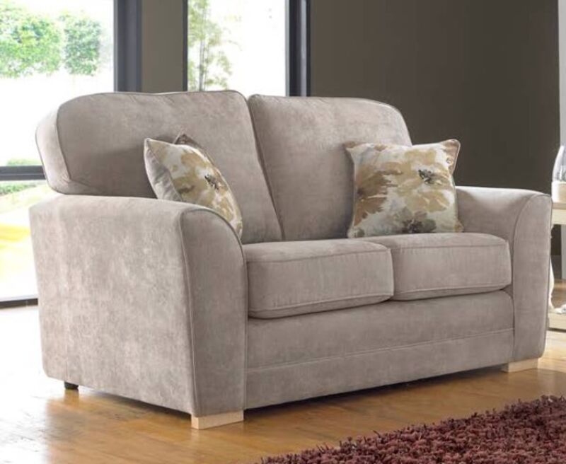 Product photograph of Keira 2 Seater Sofa Taupe Fabric from Designer Sofas 4U