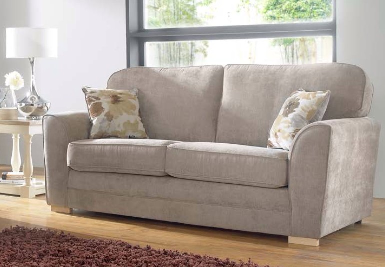 Buy Keira Taupe Fabric Seater Sofa |DesignerSofas4U