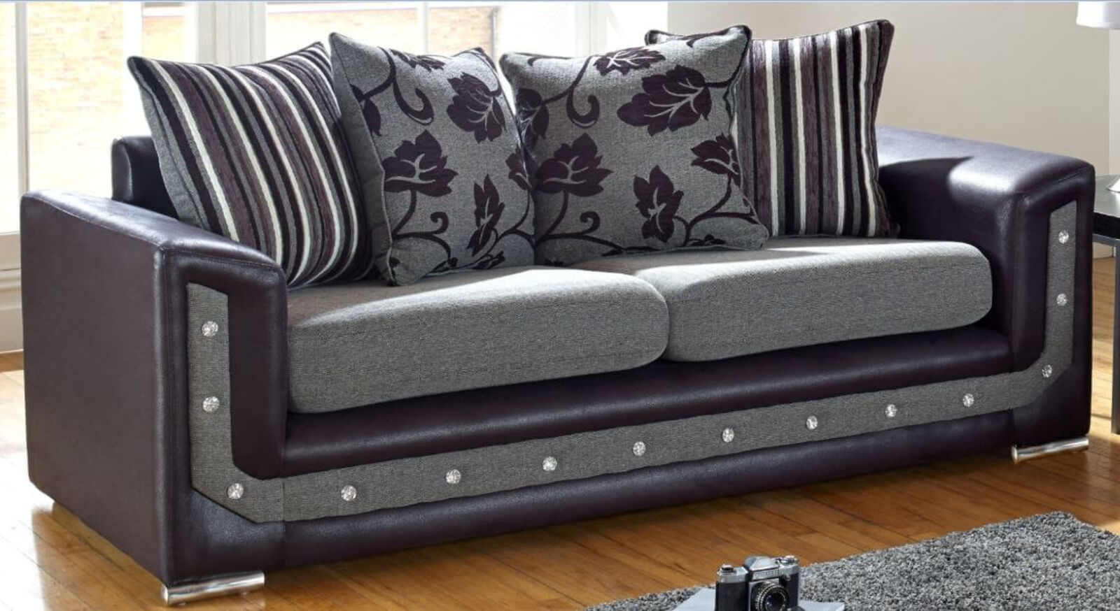 Product photograph of Buy Uk Handcrafted British Furniture 3 Seat Fabric Sofa Made Amp Hellip from Designer Sofas 4U