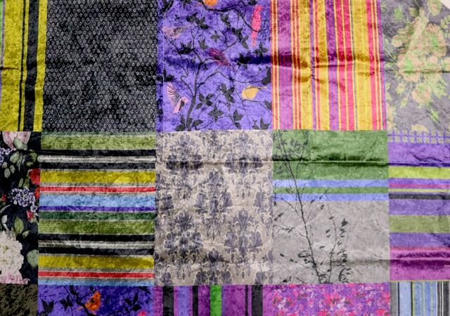 London Patchwork Fabric Sample