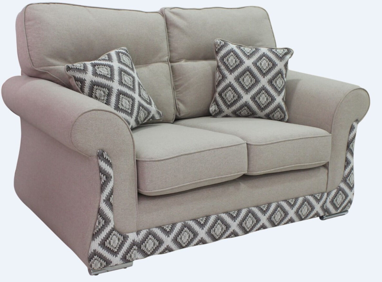 Product photograph of Luna 2 Seater Fabric Sofa Settee Upholstered In Halifax Mirage from Designer Sofas 4U