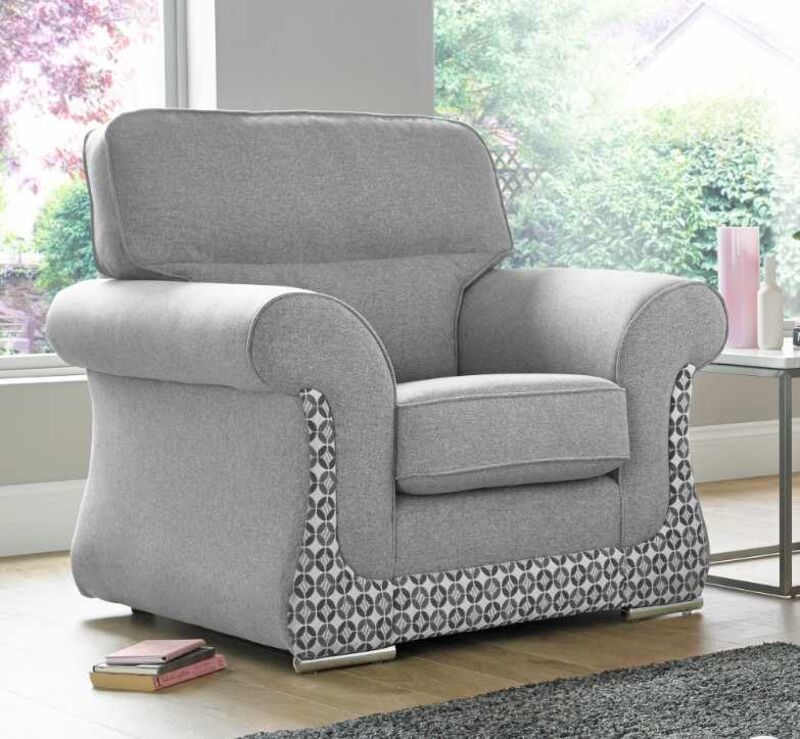 Product photograph of Luna Armchair 1 Seater Fabric Sofa Settee Upholstered In Amp Hellip from Designer Sofas 4U