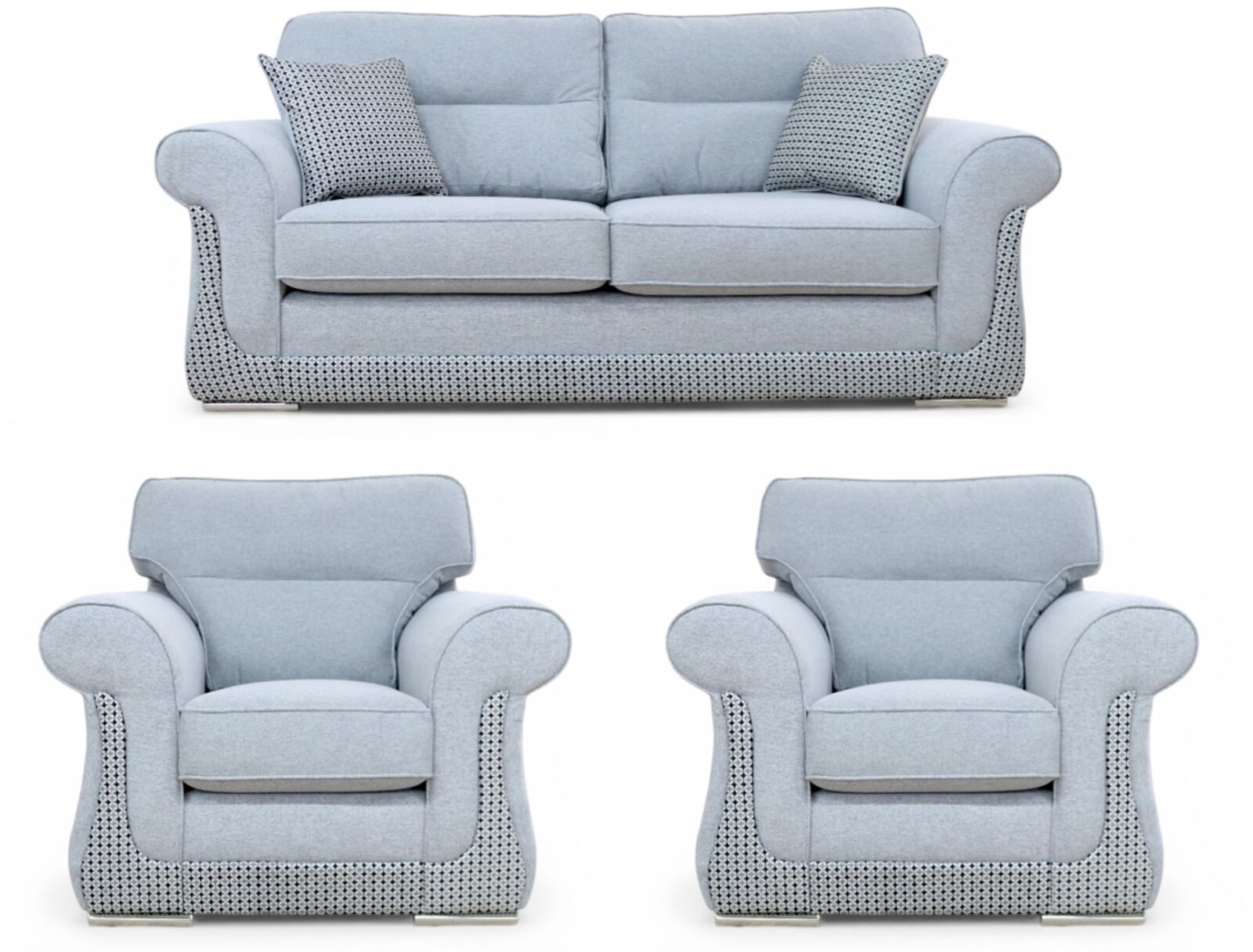 Buy fabric sofa in Halifax 3+1+1 Suite | Free swatches | DesignerSofas4U