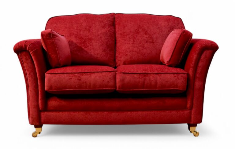Galaxy 2 Seater Sofa Upholstered Pimlico Wine | DesignerSofas4U