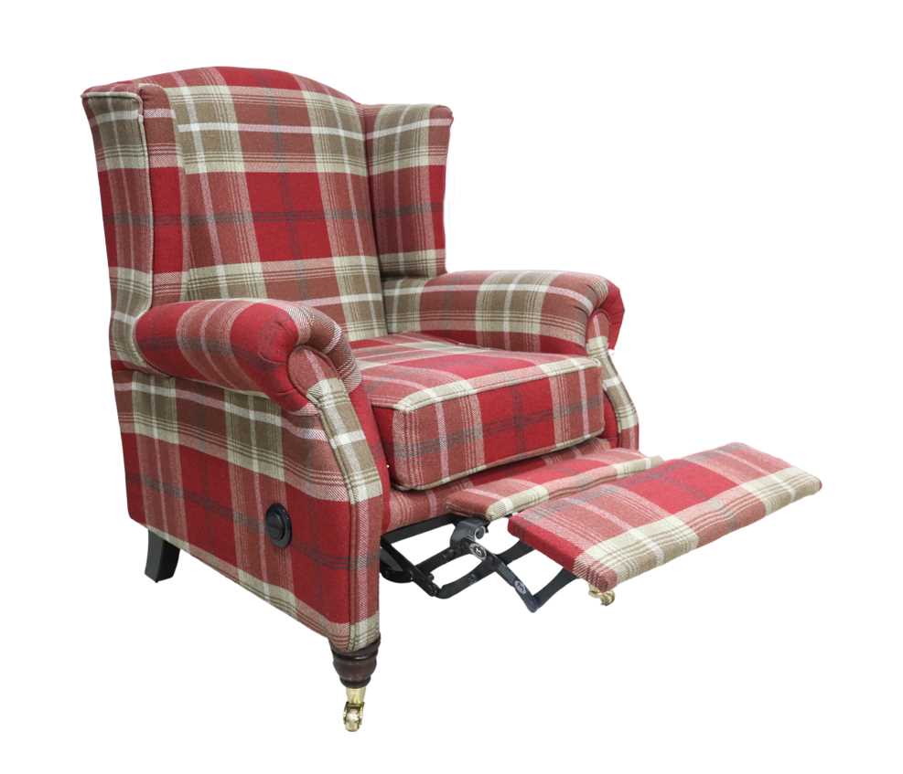 Reclining Wing Chair Fireside Balmoral Red