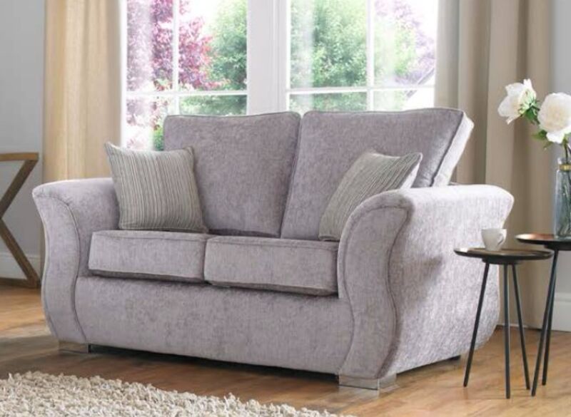 Product photograph of Royal 2 Carlton Silver Fabric Sofa Suite from Designer Sofas 4U