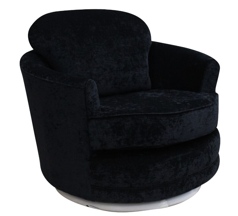 Product photograph of Cuddler Swivel Chair Snuggle Swivel Armchair Carlton Black Fabric from Designer Sofas 4U