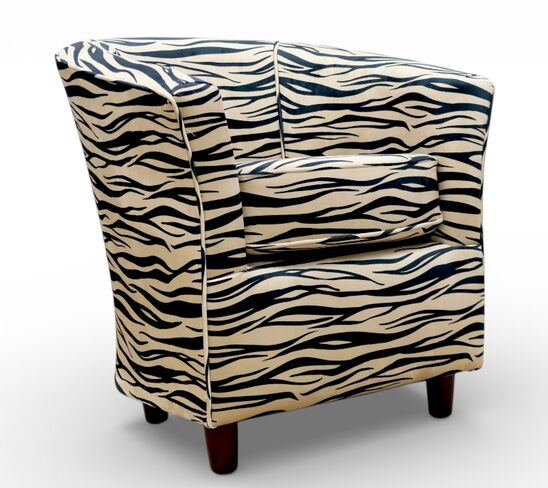 Tub Chair Fabric Bucket Animal Print Chair Antelope Gold
