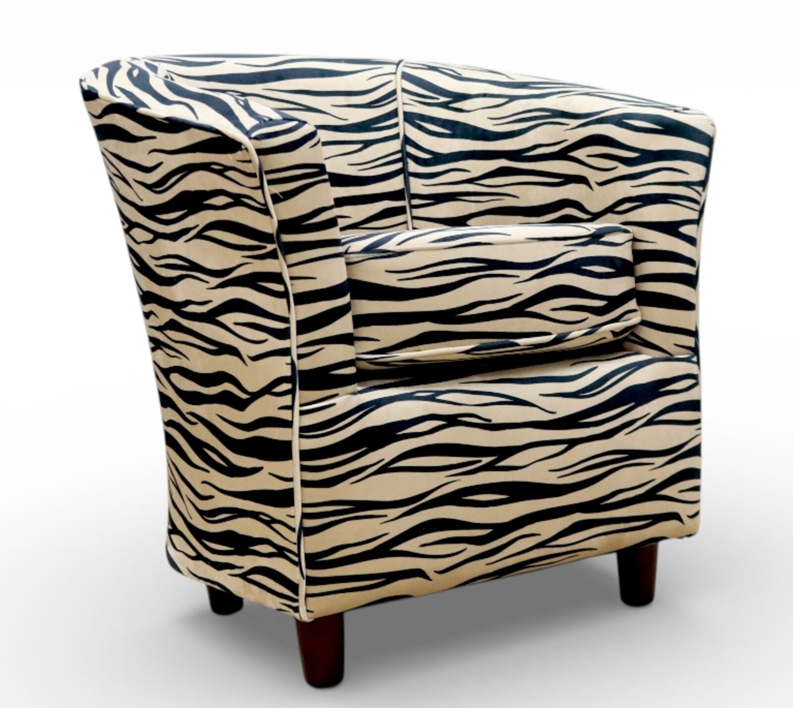 Tub Chair Fabric Bucket Animal Print Chair Antelope Gold