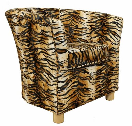 Tub Chair Fabric Bucket Animal Print Chair Tiger