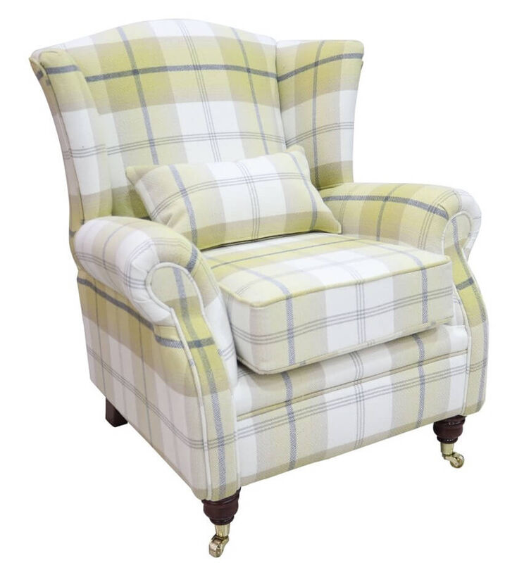 Product photograph of Wing Chair Fireside High Back Armchair Balmoral Ochre Yellow Amp Hellip from Designer Sofas 4U