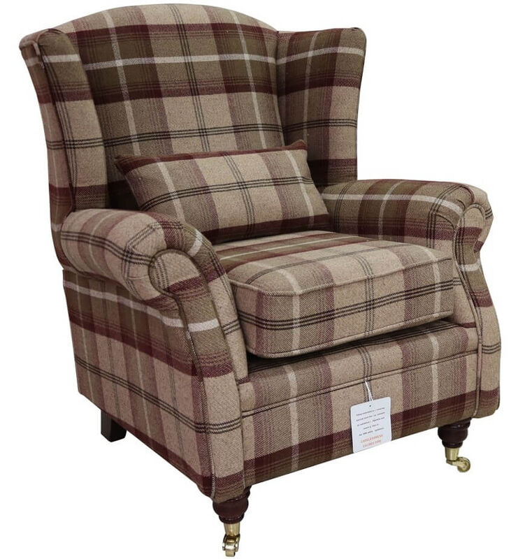 Product photograph of Wing Chair Fireside High Back Armchair Balmoral Mulberry Amp Hellip from Designer Sofas 4U