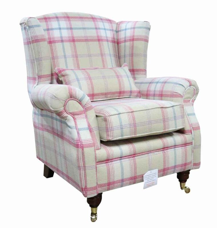 Product photograph of Wing Chair Fireside High Back Armchair Balmoral Sorbet Amp Hellip from Designer Sofas 4U