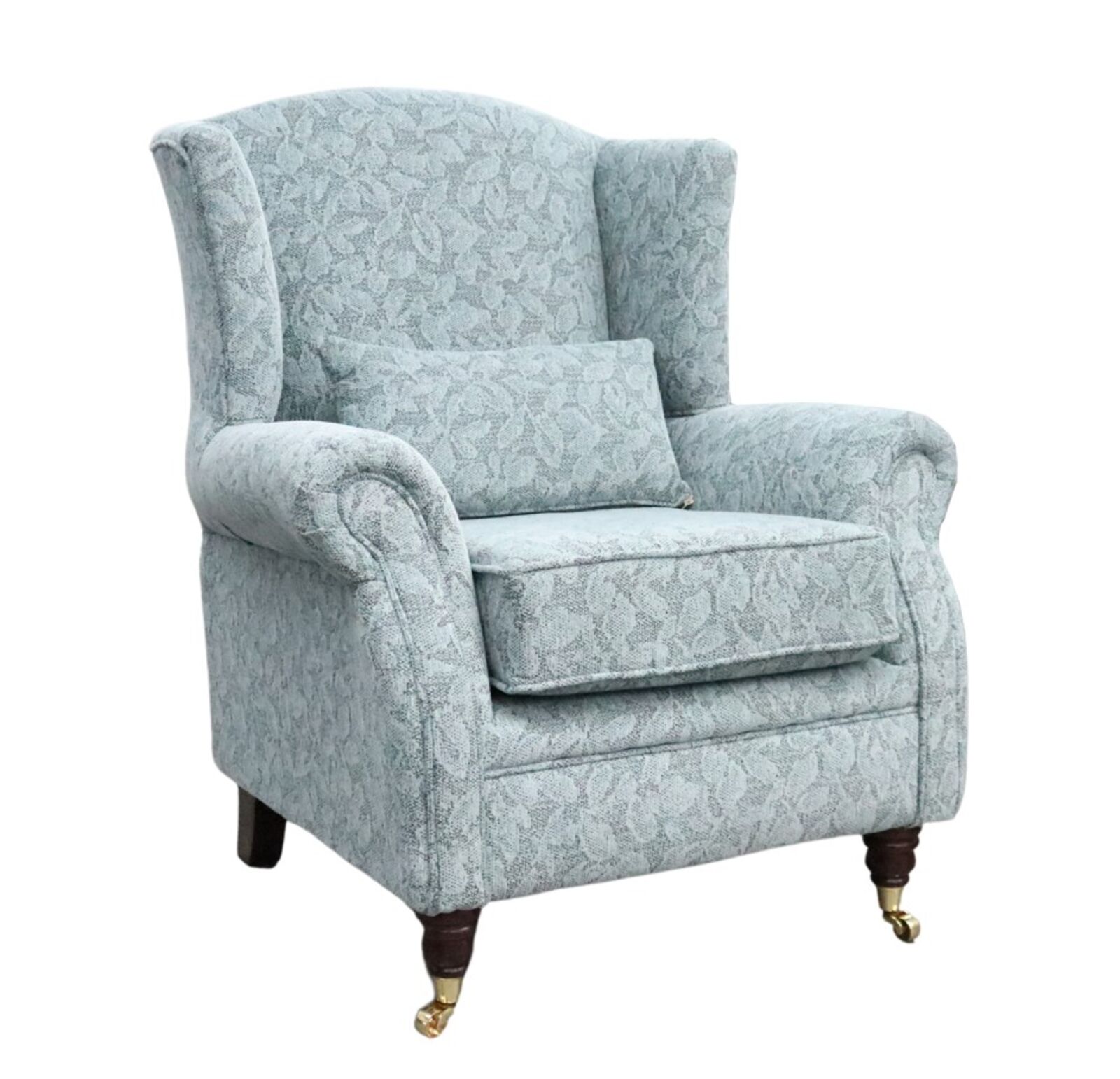 Product photograph of Wing Chair Fireside High Back Armchair Bergamo Floral Duck Amp Hellip from Designer Sofas 4U