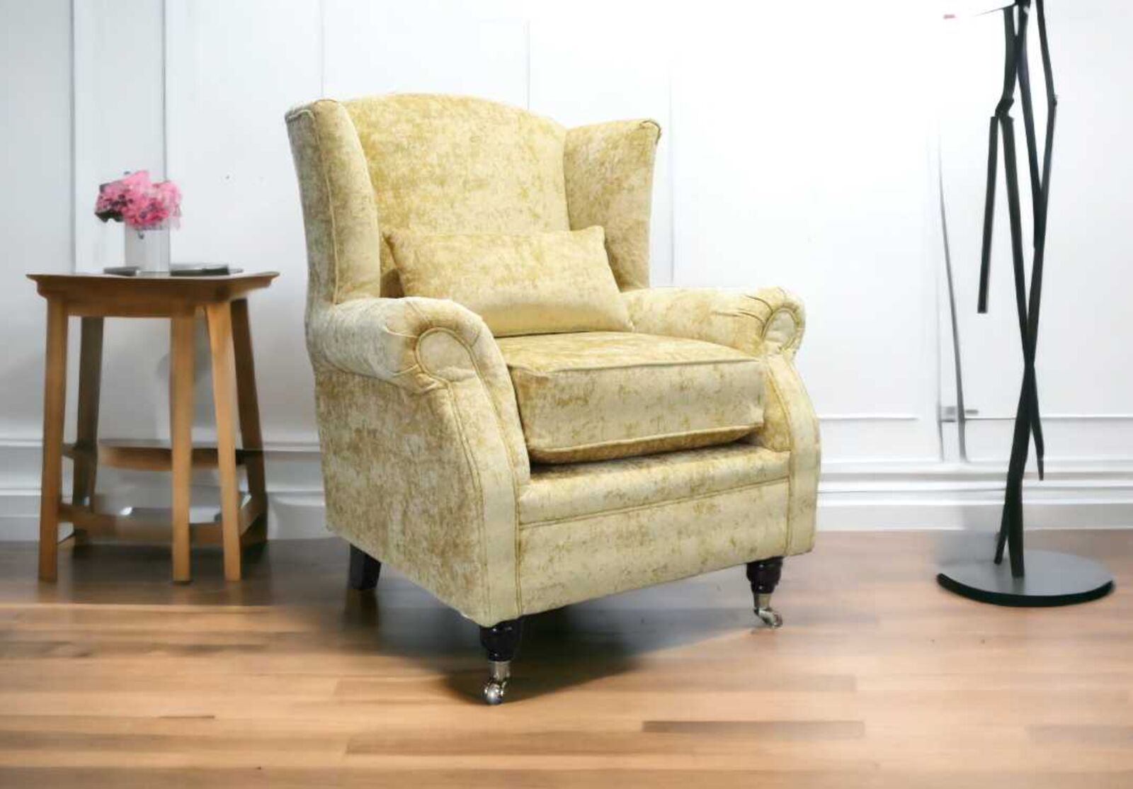 Product photograph of Wing Chair Fireside High Back Armchair Nuovo Butterscotch Amp Hellip from Designer Sofas 4U