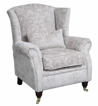 Wing Chair Fireside Nuovo Stone Fabric