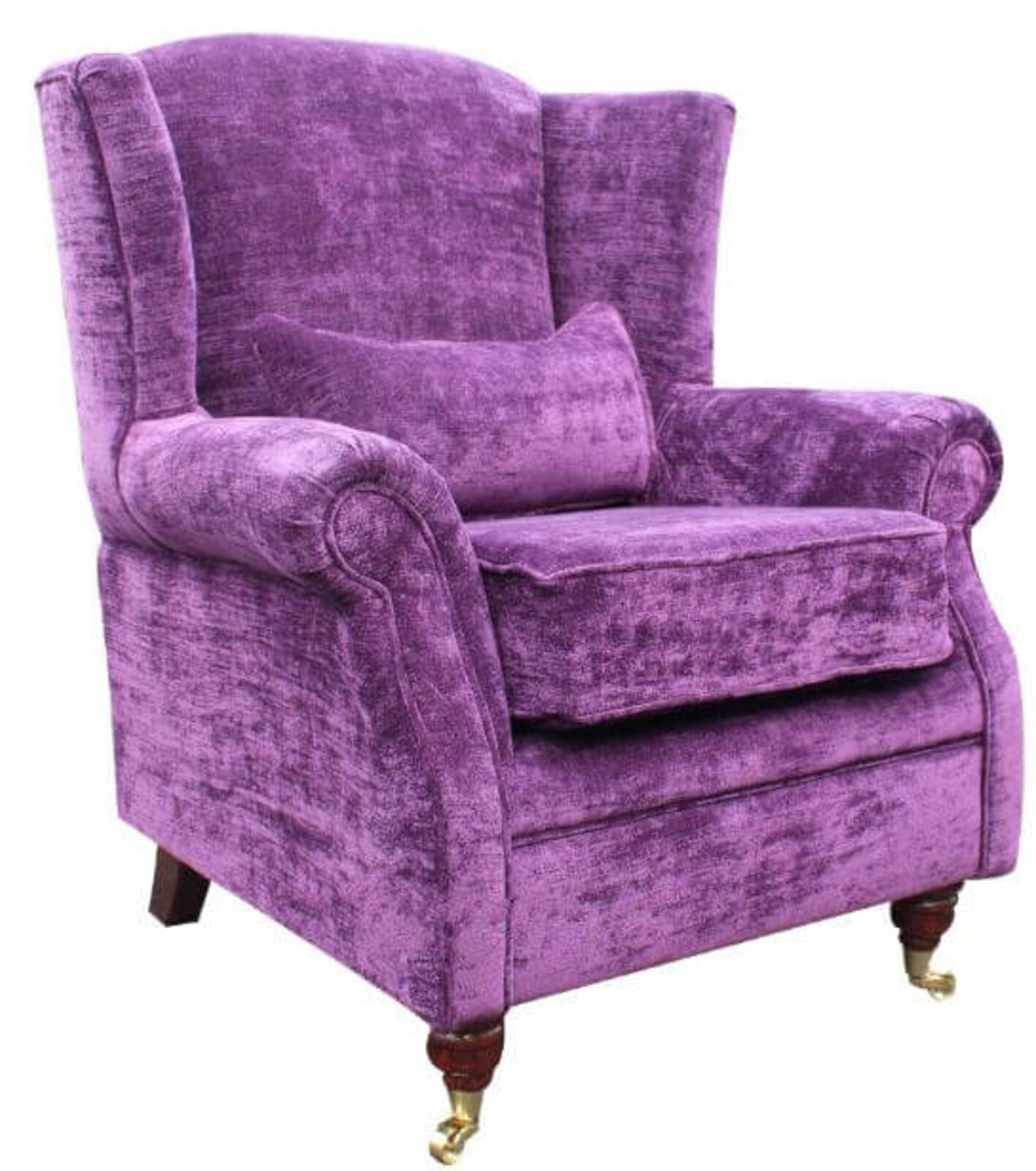 Product photograph of Wing Chair Fireside High Back Armchair Velluto Amethyst Amp Hellip from Designer Sofas 4U