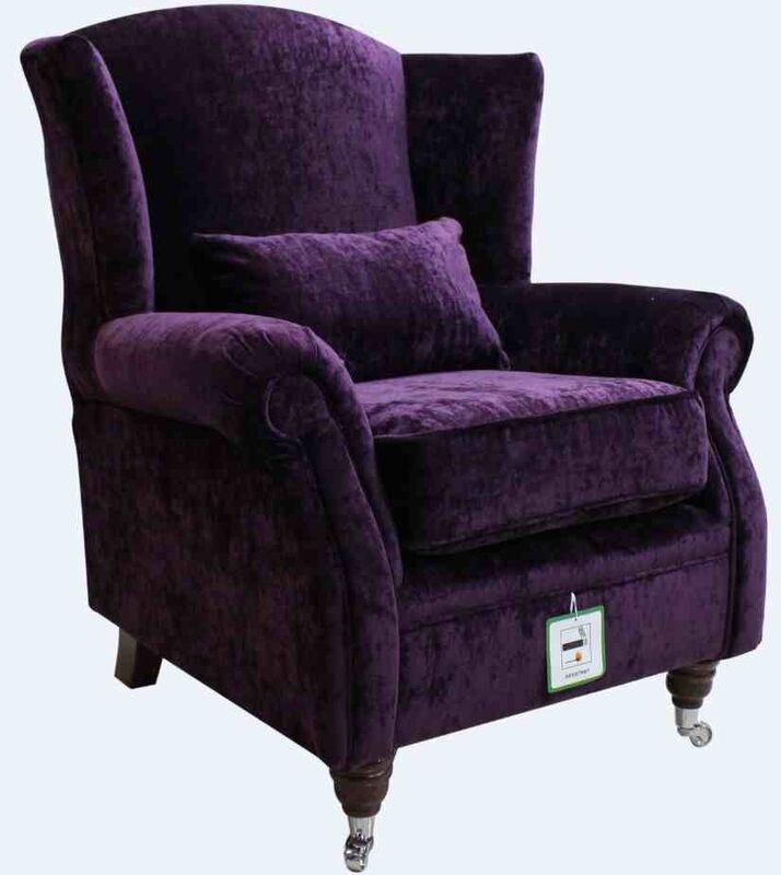 Product photograph of Wing Chair Fireside High Back Armchair Modena Aubergine Velvet Amp Hellip from Designer Sofas 4U