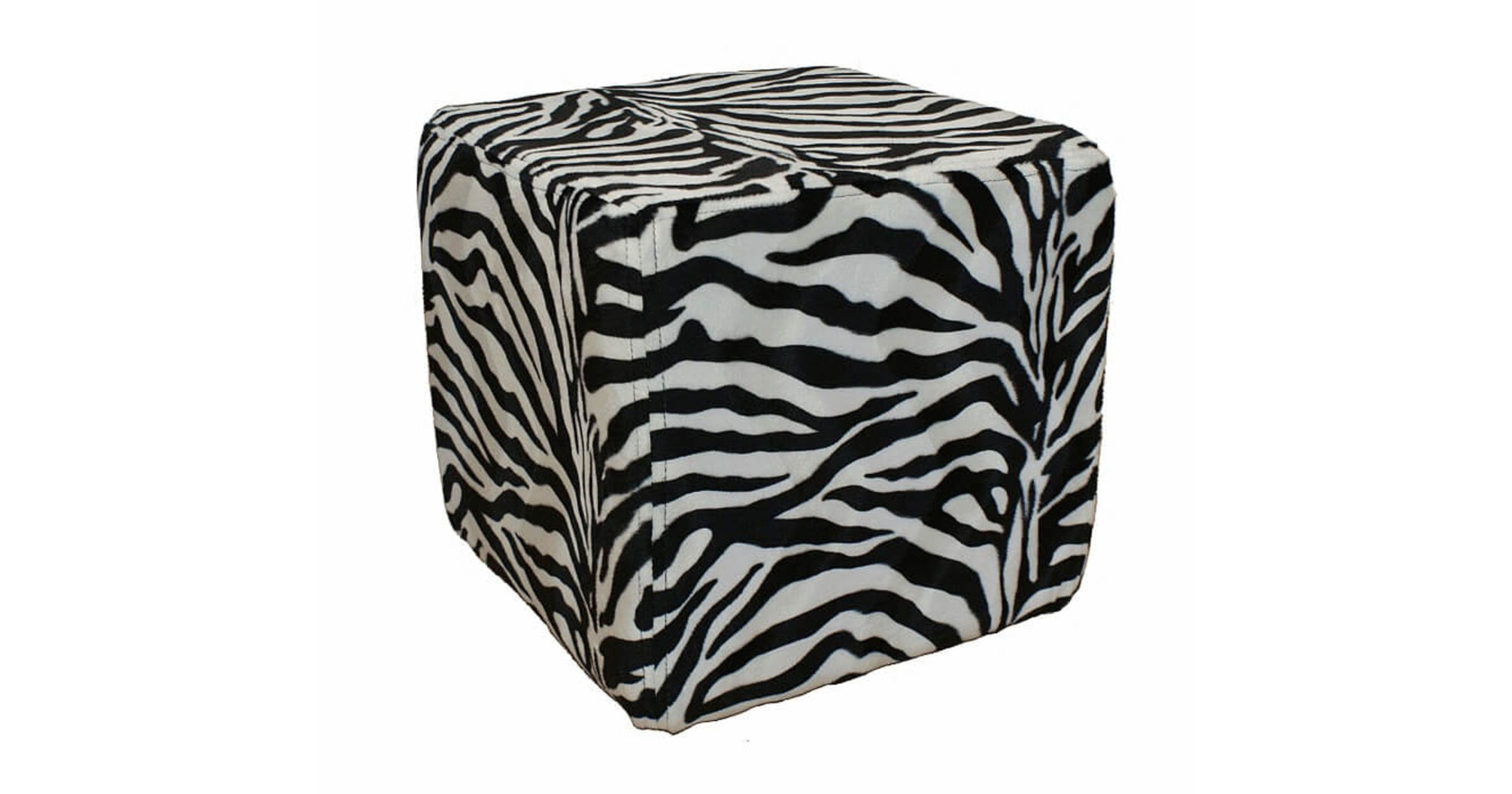 Footstool Cube Pouffe Animal Print Zebra, Footstools, Cubes, Ottomans