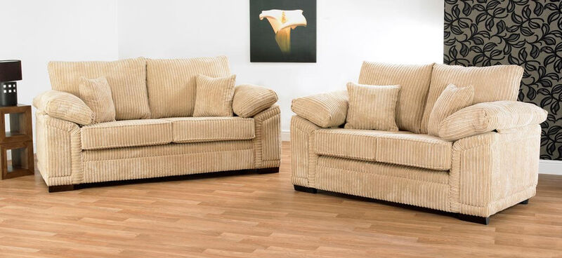 Product photograph of Victoria 3 2 Seater Fabric Sofa from Designer Sofas 4U