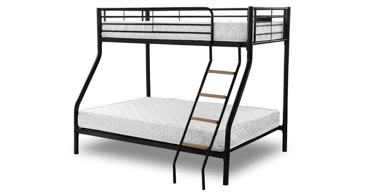 Andino Triple Sleeper Bunk Bed With Top, Bunk Beds Bottom Double Top Single