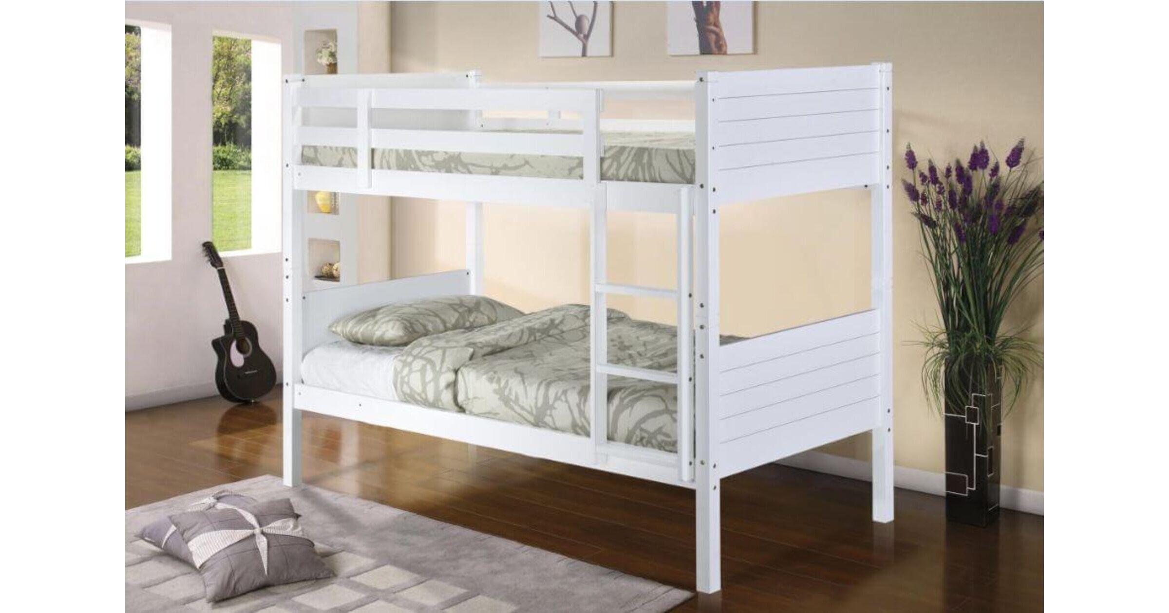 Castleton Solid Wood Bunk Bed White Designer Sofas4u