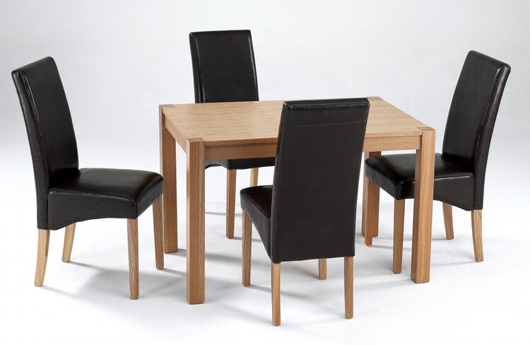 Giorgio Solid Ashwood Small Dining Table With Veneer Finish