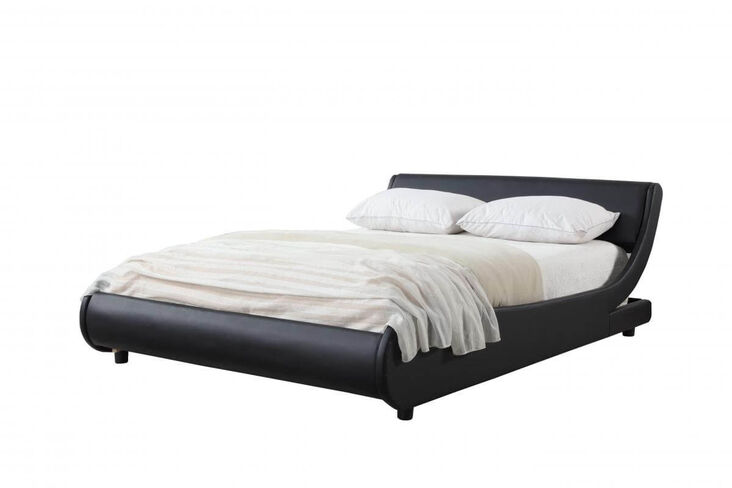 Nicolo Black Faux Leather King Size Bed