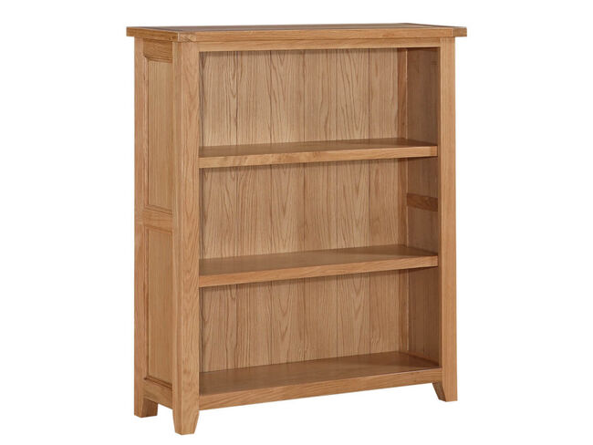 Nikolaus Solid Oak With Oak Veneer Bookcase with 2 shelves