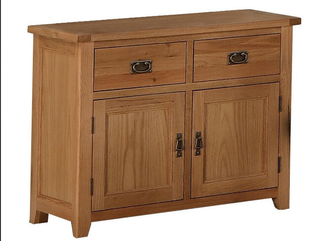 Nikolaus Solid Oak With Oak Veneer Large Buffet 2 Doors & 2 Drawers