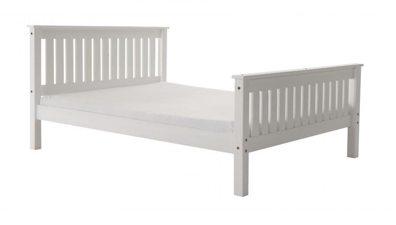 Zorah High Foot End White Pine Single Bed