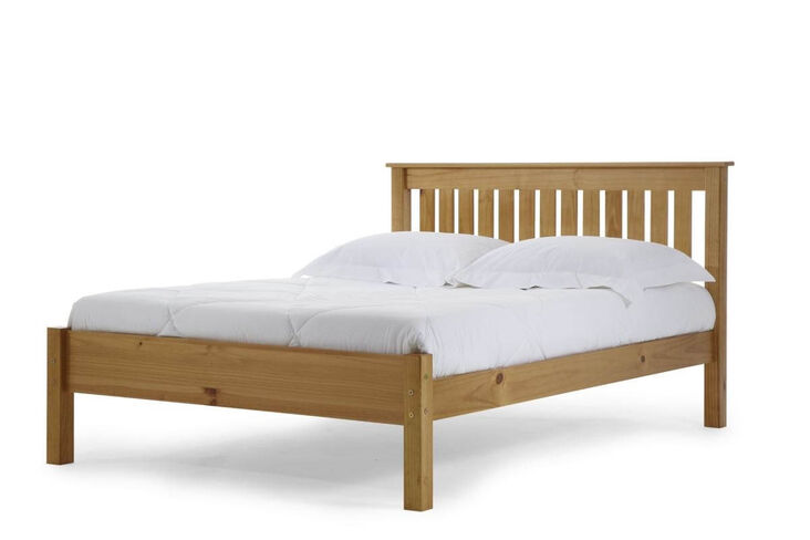 Zorah Low Foot End Pine Antique King Size Bed