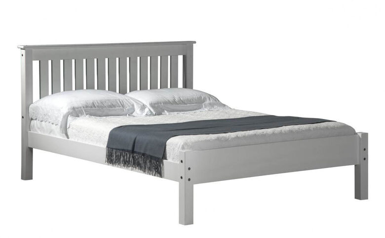 Zorah Low Foot End White Pine King Size Bed