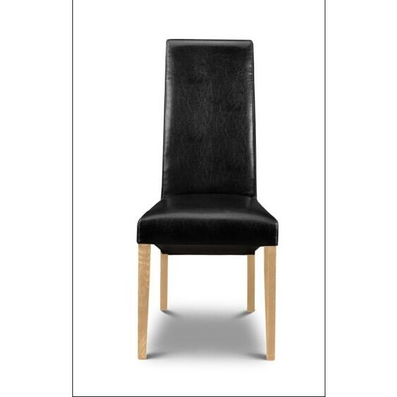 6 X Artemis Dining Chairs Black Faux, Black Leather Parsons Chairs
