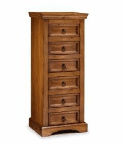 Colonial 6 Drawer Narrow Chest