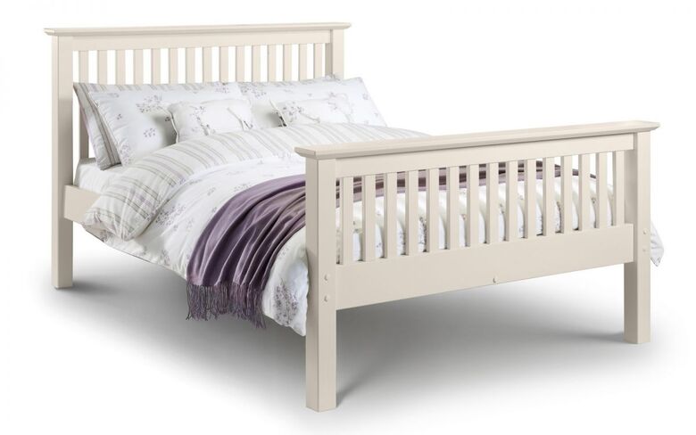 Balbina 135cm Stone White High Foot End Bed