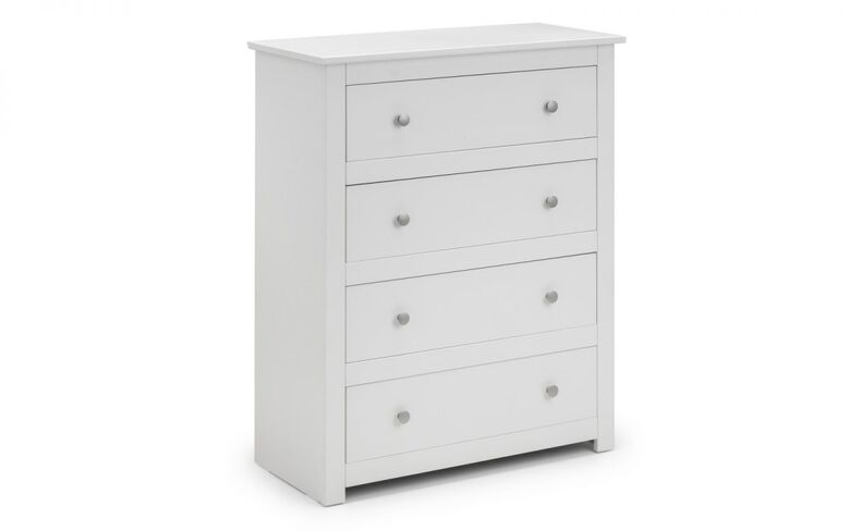 Evert Surf White Lacquer Finish 4 Drawer Chest