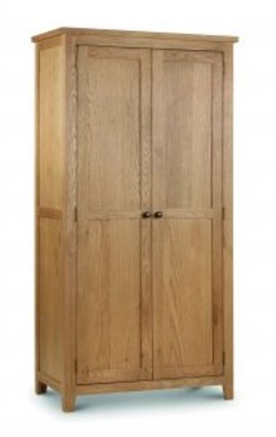 Waxed Oak Veneer Marlborough 2 Door Wardrobe
