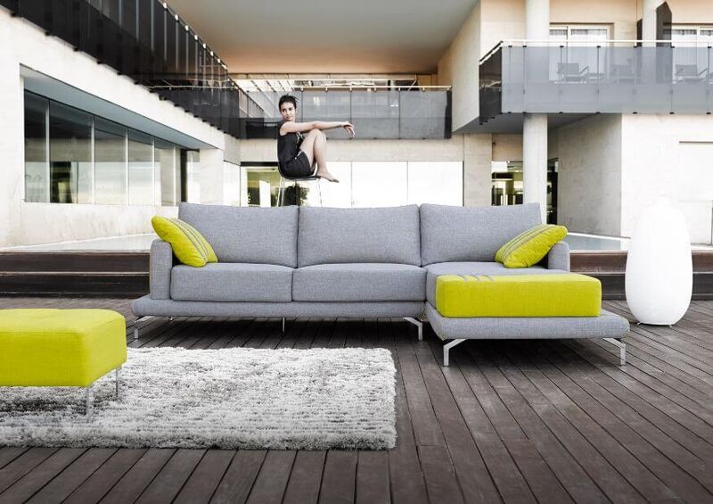 Product photograph of Antonella Grey Green Italian Fabric Corner Group Infinity Sofa from Designer Sofas 4U