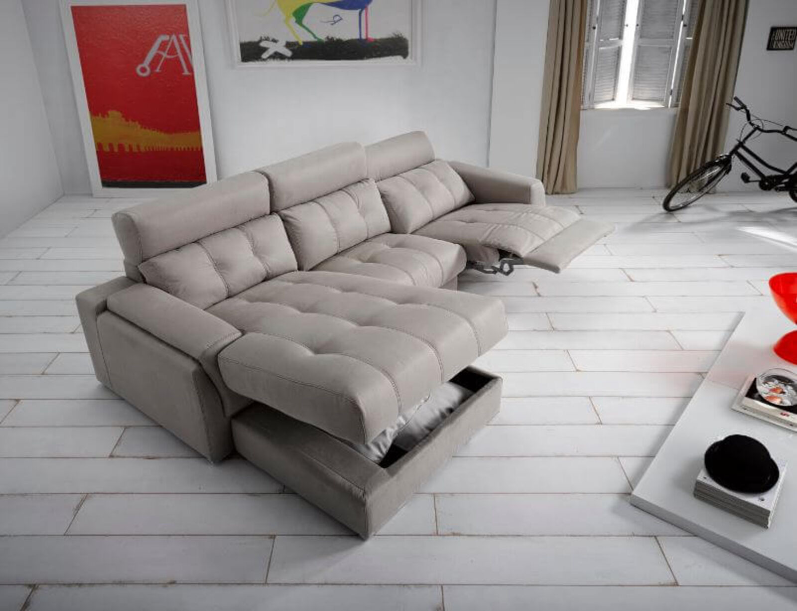 Product photograph of Azahara Reclining Italian Fabric Corner Group Infinity Sofa from Designer Sofas 4U