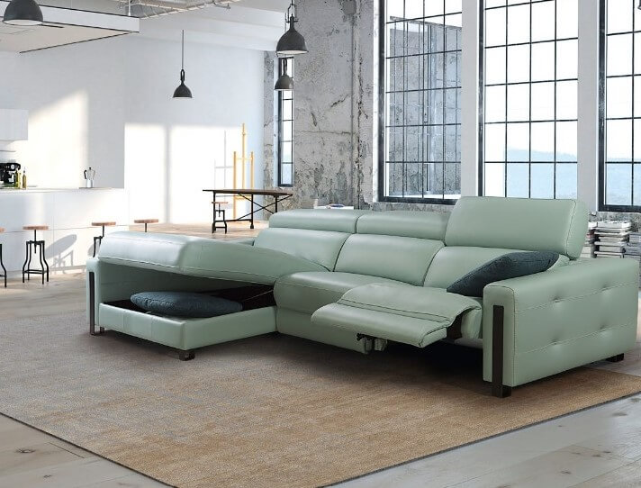 Barein Leather Corner Sofa