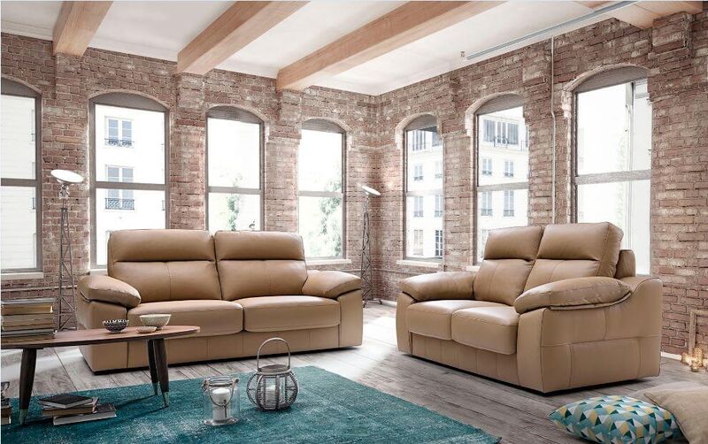 Product photograph of Belinda 3 2 Italian Leather Sofa Suite from Designer Sofas 4U